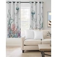 thumbnail image 4 of Marine Life Blackout Curtains for Bedroom Living Room, Jellyfish Starfish Shell Corals Oceans 72 In Long Thermal Insulated Room Darkening Drapes Grommet Window Treatments, 52 x 72 In, 4 of 9