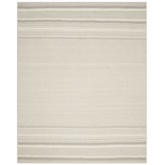 SAFAVIEH Kilim Orpa Striped Wool Area Rug, Grey/Ivory, 10' x 14'