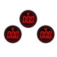 thumbnail image 2 of Shopcorp Round LED Voltage Meter Indicator – AC20-500V, 22 mm Digital Voltmeter for Home or Industrial Equipment and Mount Panels in Operating Rooms and Distribution Boxes (3 pack red), 2 of 4