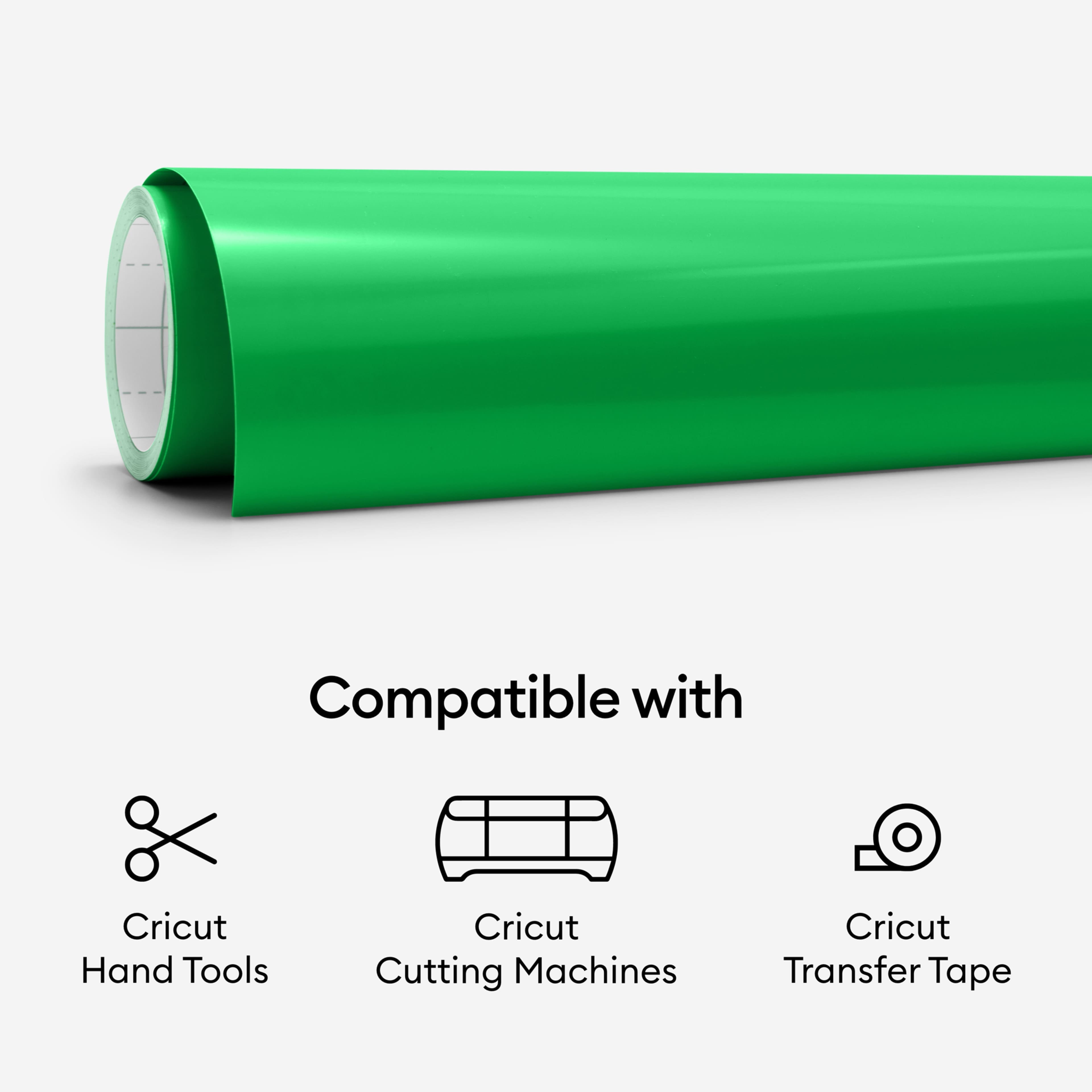 (3 pack) Cricut® Premium Vinyl – Permanent, Kelly Green, 12" x 48"