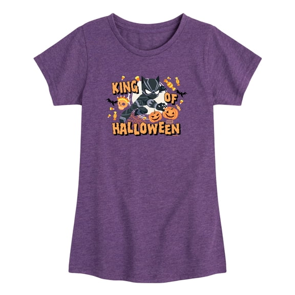 Black Panther - King Of Halloween - Toddler Girls Fitted Short Sleeve T-Shirt