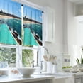 thumbnail image 2 of LALILO Kitchen Curtains and Valances Set of 3 36" Beach Pool Window Treatment Tiers for Window Decor, 2 of 5