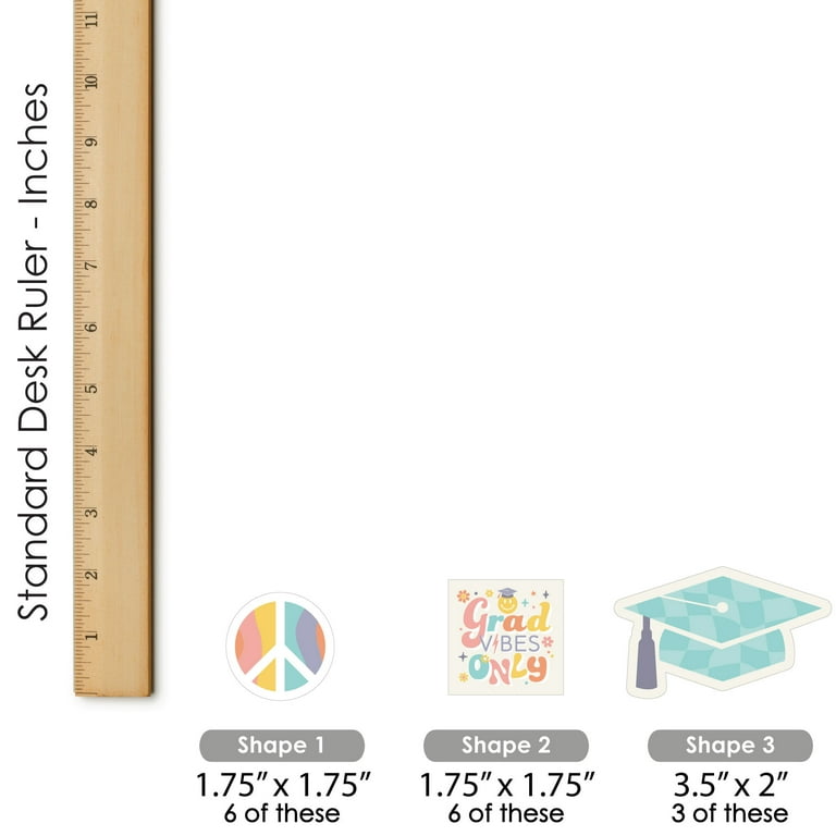 Groovy Grad Cupcake Decorations - Hippie Graduation Party Kit With 24 Wrappers & Picks