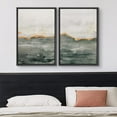 thumbnail image 3 of IDEA4WALL Framed Canvas Print Wall Art Set of 2 Gold & Gray Pastel Watercolor Stroke Geometric Abstract Modern Art Decorative Contemporary Artwork for Bedroom, Office - 16"x24"x2 Panels Black, 3 of 5