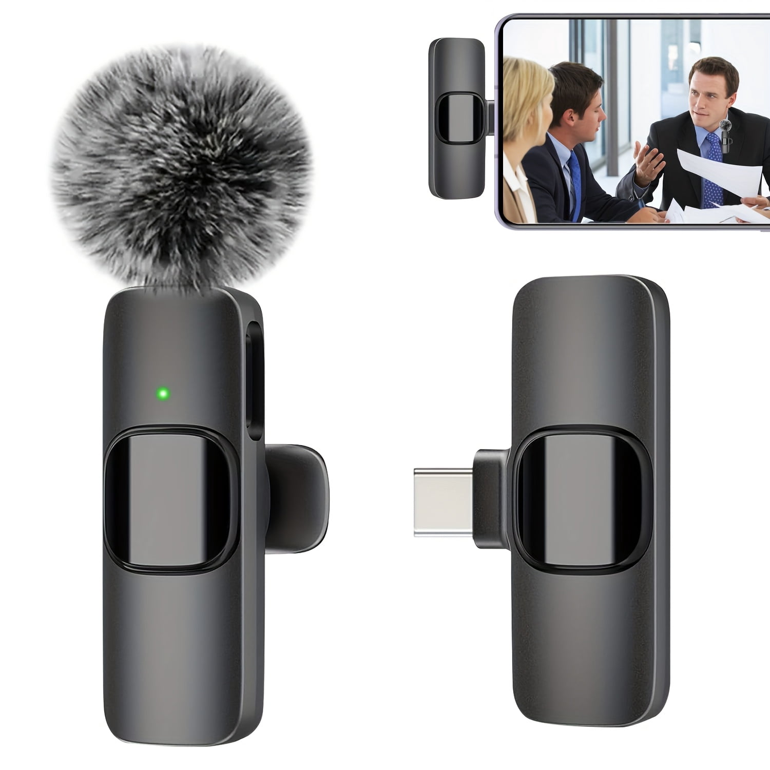 Wireless Lavalier Microphone System, Ultra-low Latency, Noise Reduction, Auto Mute, Long Battery, for Live Streaming, Interviews, Video, Online Teaching (K9/K11-BK/PK) - Clearance