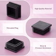 thumbnail image 3 of 20Pcs 3 Sizes Square End Caps Plastic Plug 30mm/ 38mm/ 40mm Insert Tubing Black White Post End Cap Glide Insert Furniture Finishing Plug for Steel Pipe Cover Tables Desks Chairs Foot Mixed Color, 3 of 7