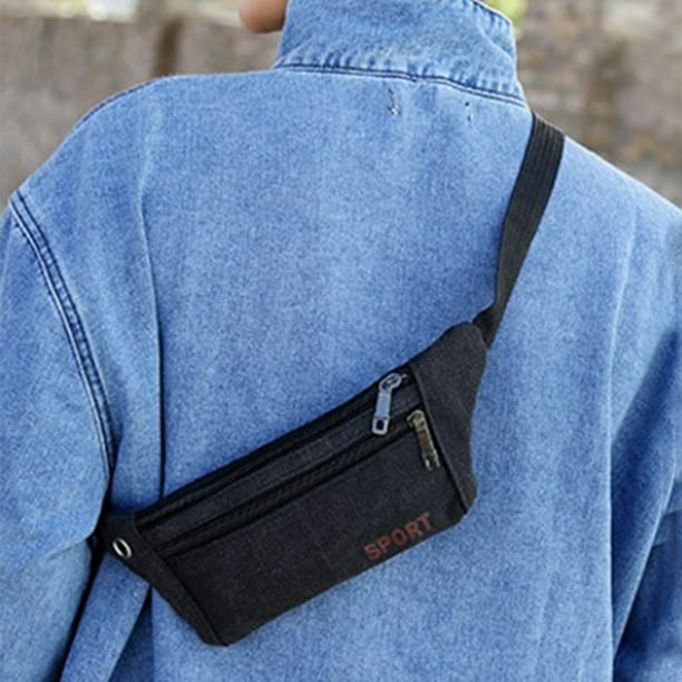 Riñonera para correr Deporte al aire libre Jogging Fanny Holder Funda para teléfono (Negro)