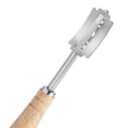 thumbnail image 3 of Cuchillo para pan de acero inoxidable con mango de madera, herramienta para marcar masa madre con funda protectora de cuero, 3 of 5