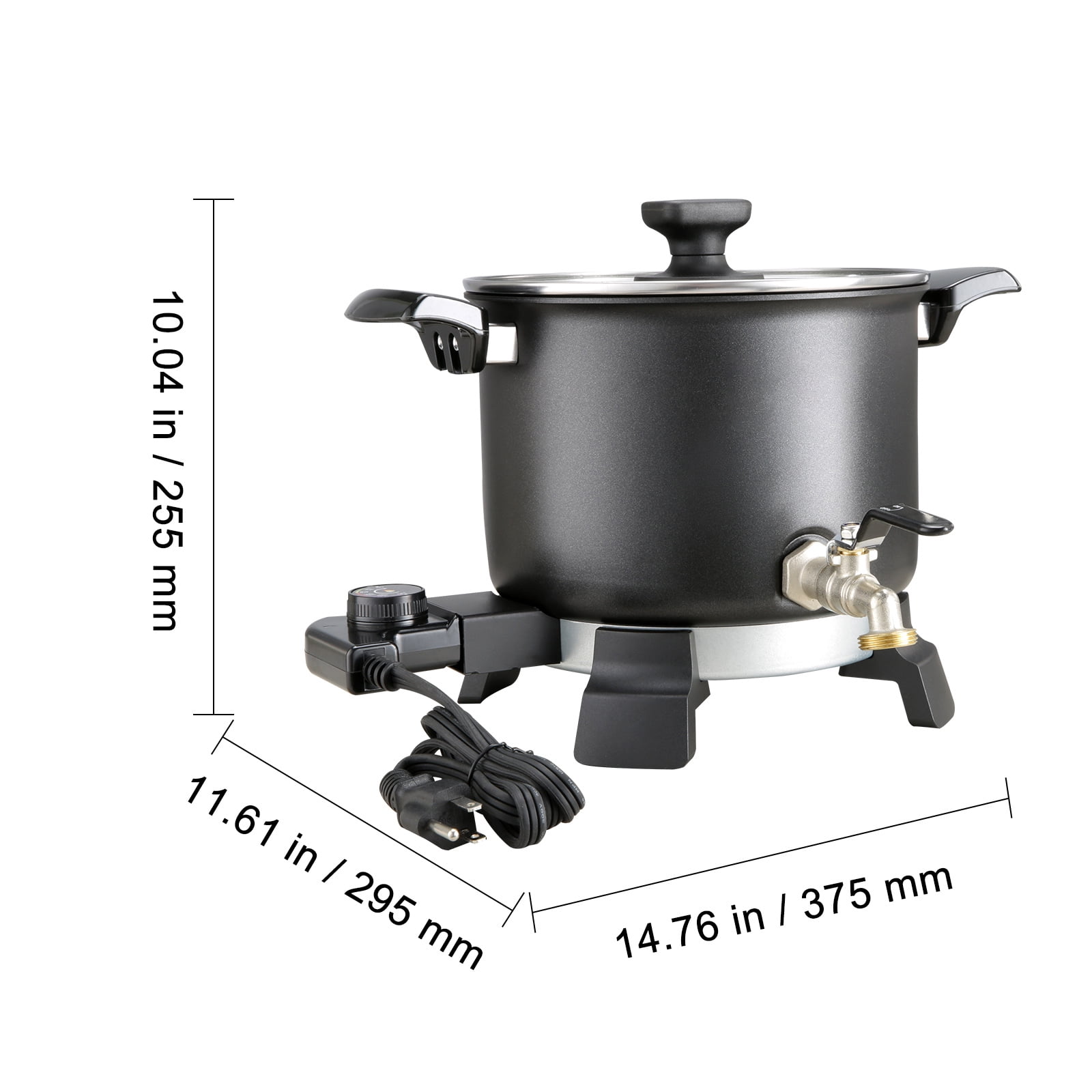 KFFKFF 5 Liter Wax Melter for Candle Making, Large Electric Wax Melting Pot Easy Pour Spout, 4-level Temperature Control, Easy Clean for Candle Soap Cream Beauty Bulk Production Business or Home