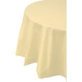 thumbnail image 3 of Yellow Decorations | Round Yellow Table Cloth | Round Plastic Table Cover - Light Yellow - 84in. - 1 Piece (fdp91025), 3 of 4