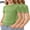Green, variant on WAVSUF T-Shirt for Girls 3 Pack Round Neck Short Sleeve Classic Fit 2026 Summer Daily Knitted Tees Pink Size 13/14