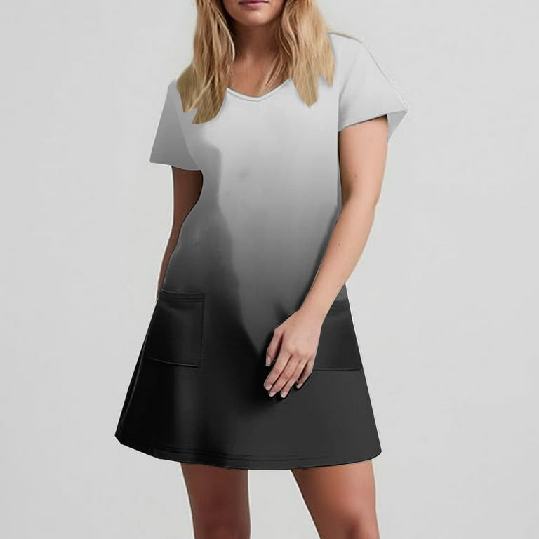 fitted v neck t shirt dress Trendy Choker V-Neck T Shirt Dress – Nicole Marie Fashions main image 1
