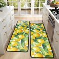 thumbnail image 4 of Kitchen Rugs Sets Of 2,Yellow Lemon Fruit Leaves White Pattern Anti Fatigue Kitchen Mat Rugs Non Slip Washable,Decorative Kitchen Floor Mats for Kitchen,Sink,Laundry,17"x47"+17"x47", 4 of 5