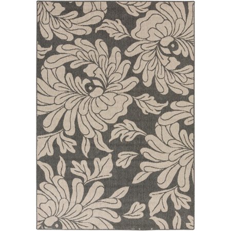 Flowery Foundation Ivory White and Smokey Gray Shed Free Area 