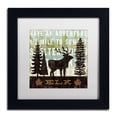 thumbnail image 2 of Trademark Fine Art "Simple Living Elk" Canvas Art by Michael Mullan, White Matte, Wood Frame, 2 of 4