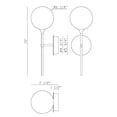 thumbnail image 2 of Eurofase 48912-020 Iissa 19 in. Matte Black Smoked Glass Wall Sconce, 2 of 2