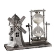 thumbnail image 3 of Retro Style Hourglass Sand Timer Sandglass Centerpiece Statue Ornaments for Desk Office Bedroom Decoration Birthday Gift, Argent, 3 of 7