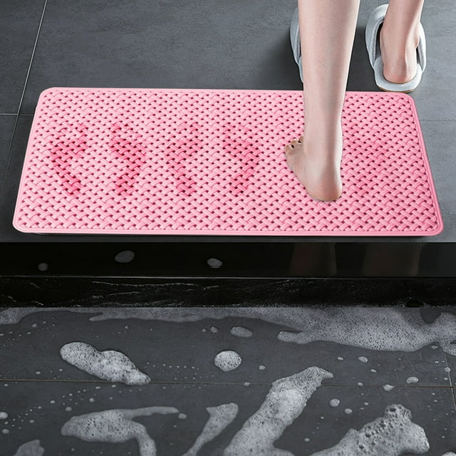 Fiudx Alfombrilla Antideslizante para Baño con Ventosa de Pvc, Antideslizante y Segura para La Ducha, Cómoda Alfombrilla de Masaje para Pies, Fácil de Limpiar, Multiusos, 69 X 36 Cm.