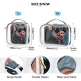 thumbnail image 4 of Pig Officer Sunglasses Clear Cosmetic Bags with Handles PVC Toiletry Bags Zipper Waterproof Portable for Traveling 2 Pcs, 4 of 7