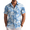 Sky Blue-tropical Leaf, variant on COOFANDY Mens Hawaiian Shirts Short Sleeve Button Down Aloha Shirts Summer Vacation Beach Shirts