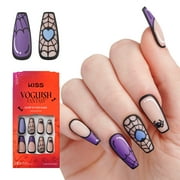 KISS Voguish Fantasy Halloween Press On Nails, ‘Moonlit Magic’, Long Coffin, 28 Count