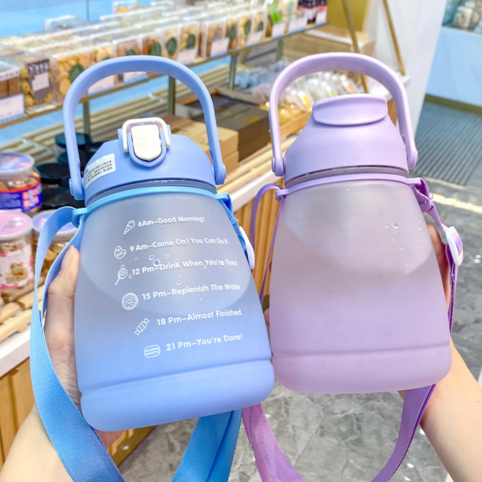 Cheers US 1300ml Kawaii Water Bottle for Girls Cute Kids Water