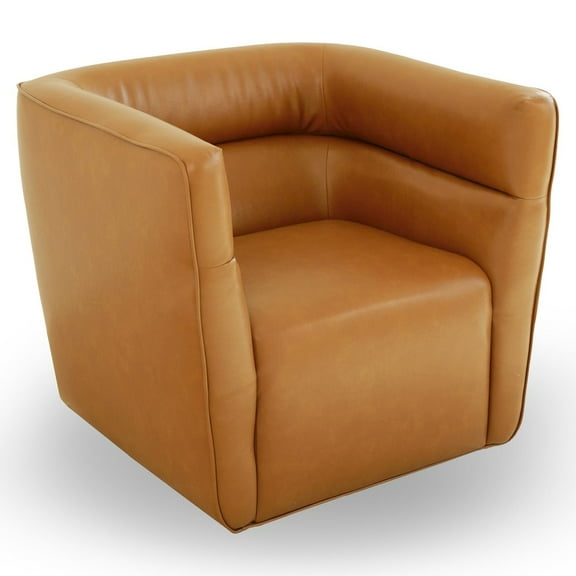 Ashcroft Furniture Callan Swivel Chair - Vegan Tan Leather