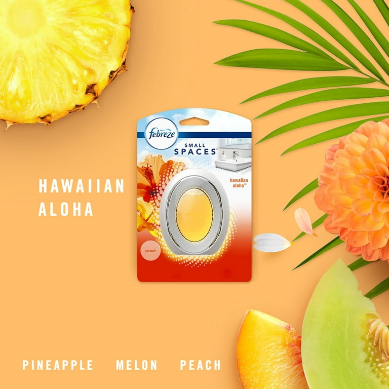 Febreze Car Odor Eliminating Air Freshener, Hawaiian Aloha, 3 Count 