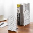 thumbnail image 5 of Naloa Snowflake Minimalist 2 Pcs Bookend Large Capacity Office Book Ends for Home Office Library School Study Decoration, 5 of 8