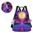 thumbnail image 5 of FORMRS Women's Travel Backpack Purse Anti-Theft Hidden Pockets Casual Shoulder Bag, Purple Neon Road, 5 of 7