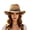 Khaki, variant on Women's Boho Pom-Pom Straw Cowboy Hat, UPF 50+ Wide Brim Ethnic Sun Hat With Tassel Band for Vacation Outfits, Beach & Outdoor Travel Beige One Size
