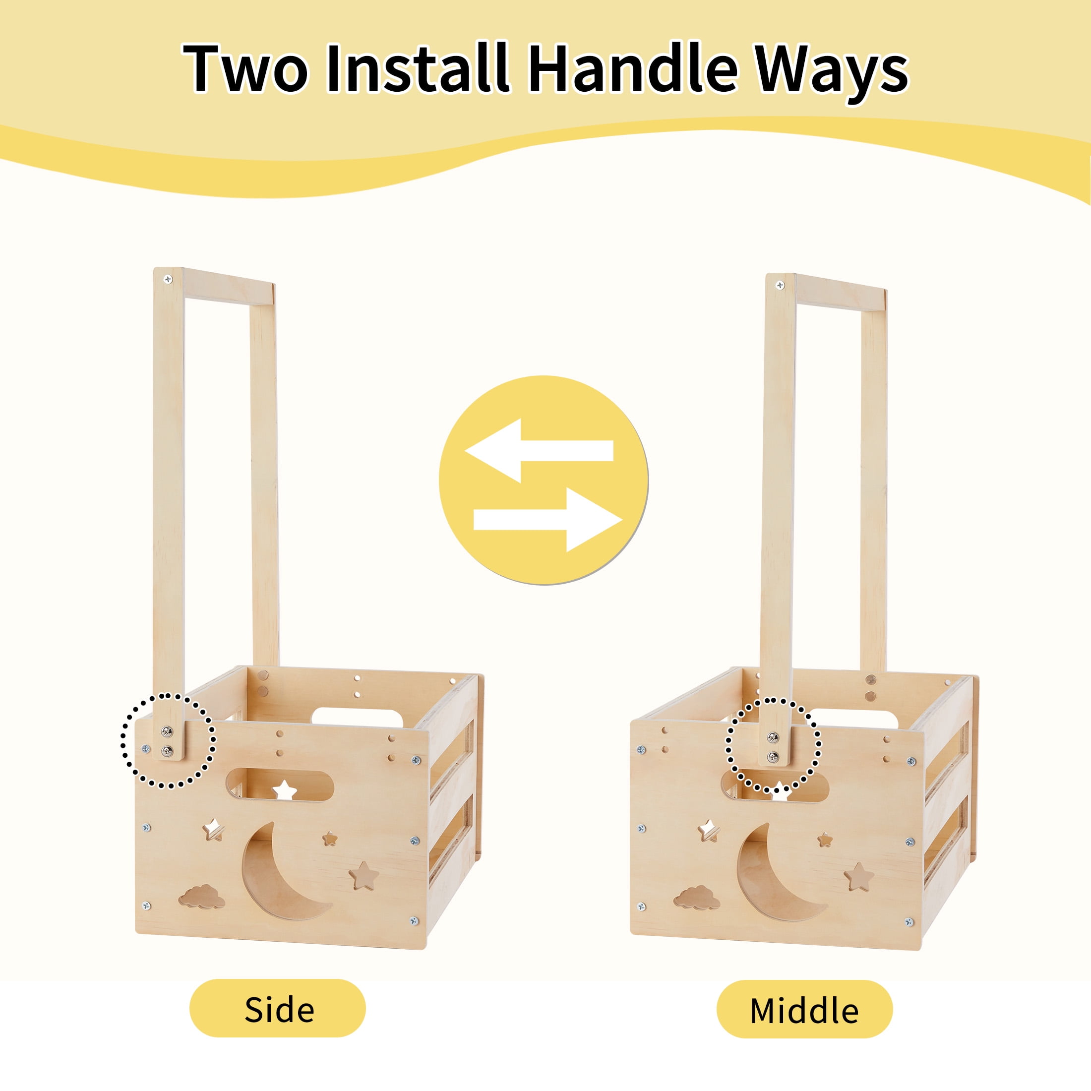Onekawa Baby Shower Crate Closet with Handle - Perfect Storage Basket for Newborn Essentials, Welcome Gift for Boys & Girls, Thoughtful Pregnancy Gifts for New Parent