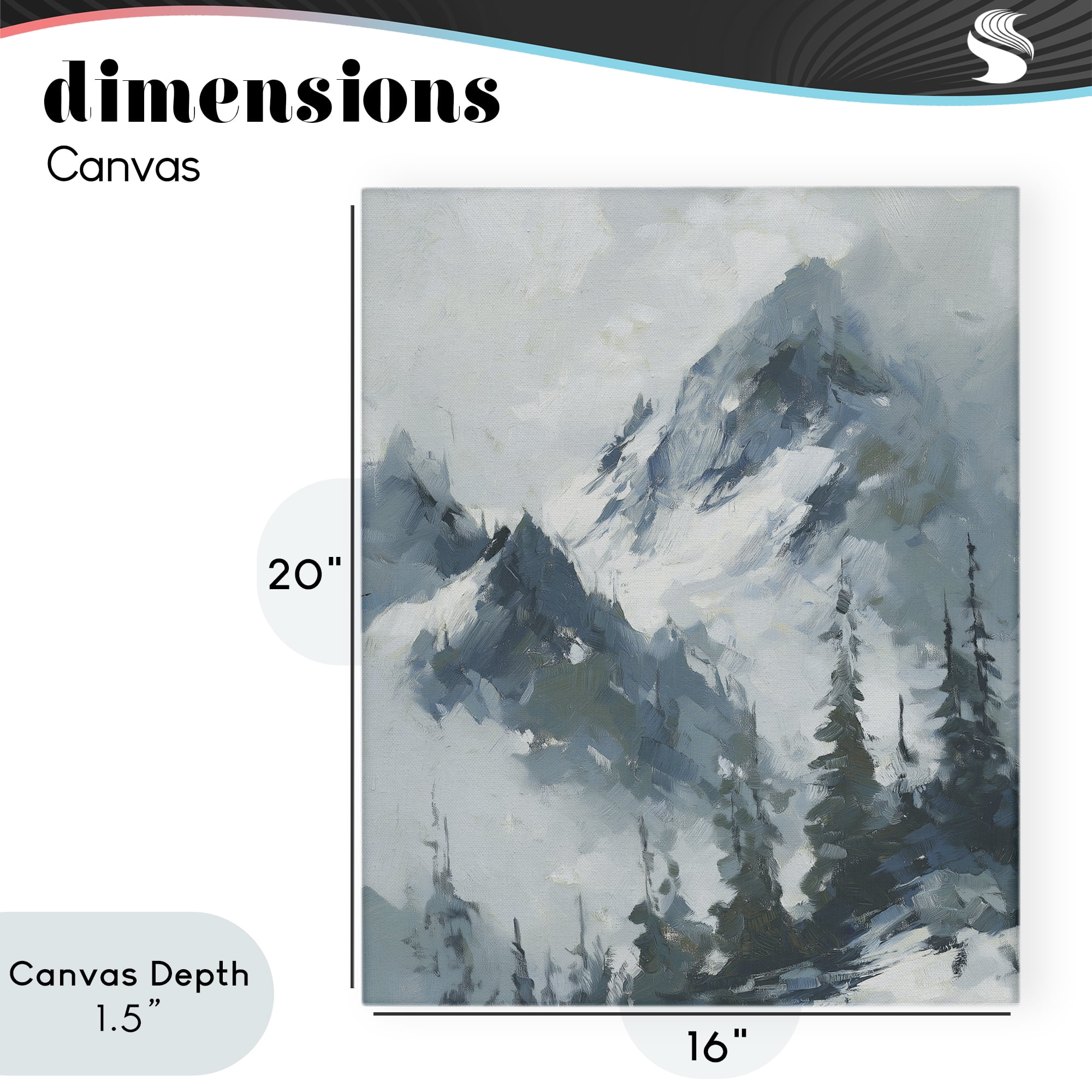 Stupell Industries Frozen Majesty Mountains Canvas Wall Art, design by Svetlana Aleynikova