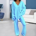 thumbnail image 4 of 2 Pcs/Set Women's Fuzzy Lounge Casual Pajamas Sets Long Sleeve Fleece Pullover and Pants Set 2 Piece Fluffy Loungewear Sleepwear, 4 of 7