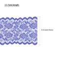 thumbnail image 2 of Uxcell Lace Ribbon Floral Pattern Embroidered Lace Ribbon for Sewing Making, and DIY Crafts, Gift Wrapping Wedding Decor Dark Blue, 2 of 7