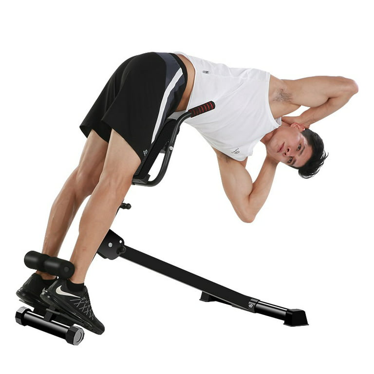 X Factor Adjustable Ab Back Core Strength Exercise Fitness Hyper Extension  Roman Chair Exercise Bench Abdominal Strength Training Workout Home Gym