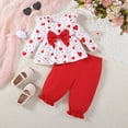 thumbnail image 2 of Kogui Baby Girl Fall Outfits Baby Girl Clothes Toddler Girl Outfit Ruffle Sleeve Shirt Floral Pant Set Fall Winter Clothing for Girl 0 3 6 12 18 24 Months (Hot Pink,3-6 Months), 2 of 5