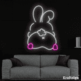 thumbnail image 2 of Craftnamesign Rabbit Neon Sign, Easter Day Gifts Decor, Nursery Wall Art, 2 of 4
