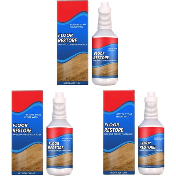 Floor Restore Cleaner - Floor Restorer & Polish for Tile, Shine Wood, Laminate, Vinyl, Bamboo - Flooring Protection Agent (3 pcs)