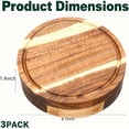 thumbnail image 2 of 3 Pack  Charcuterie Board Gift Set with Stainless Steel Utensils, Round Wood Cheese Serving Tray for Parties and Housewarming, 2 of 6