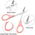 thumbnail image 5 of EXLEAF 2 Pack Curved Craft Scissors Small Scissors Beauty Eyebrow Scissors Stainless Steel Trimming Scissors for Eyebrow Eyelash Extensions, 5 of 7