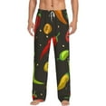 thumbnail image 2 of Picia Chili2 Mens Soft Woven Cotton Elastic Waistband Sleep Pajama Pant Lounge Sleep Pant With Pockets And Drawstring-X-Large, 2 of 9