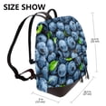 thumbnail image 2 of Balery Fresh Blueberries Mochila de Cuero para Mujeres, Gran Capacidad, Bolsa de Viaje Multifuncional, Mochila de Cuero y Bolsa de Hombro para Mujeres, 2 of 4