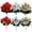 MIX -6PCS, variant on 6PCS Christmas Flowers Artificial Poinsettia Flowers 4Heads Winter Floral Arrangement for Christmas Tree DIY Poinsettia Wreath Home Table Centerpiece Proch Front Door Decor