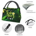 thumbnail image 4 of Yiaed Tropical Summer Vibes Print Lunch box lunch bag Portable Insulated Lunch Box for Women Men Cooler Tote Bag with Front Pocket for Work Picnic Travel, 4 of 6