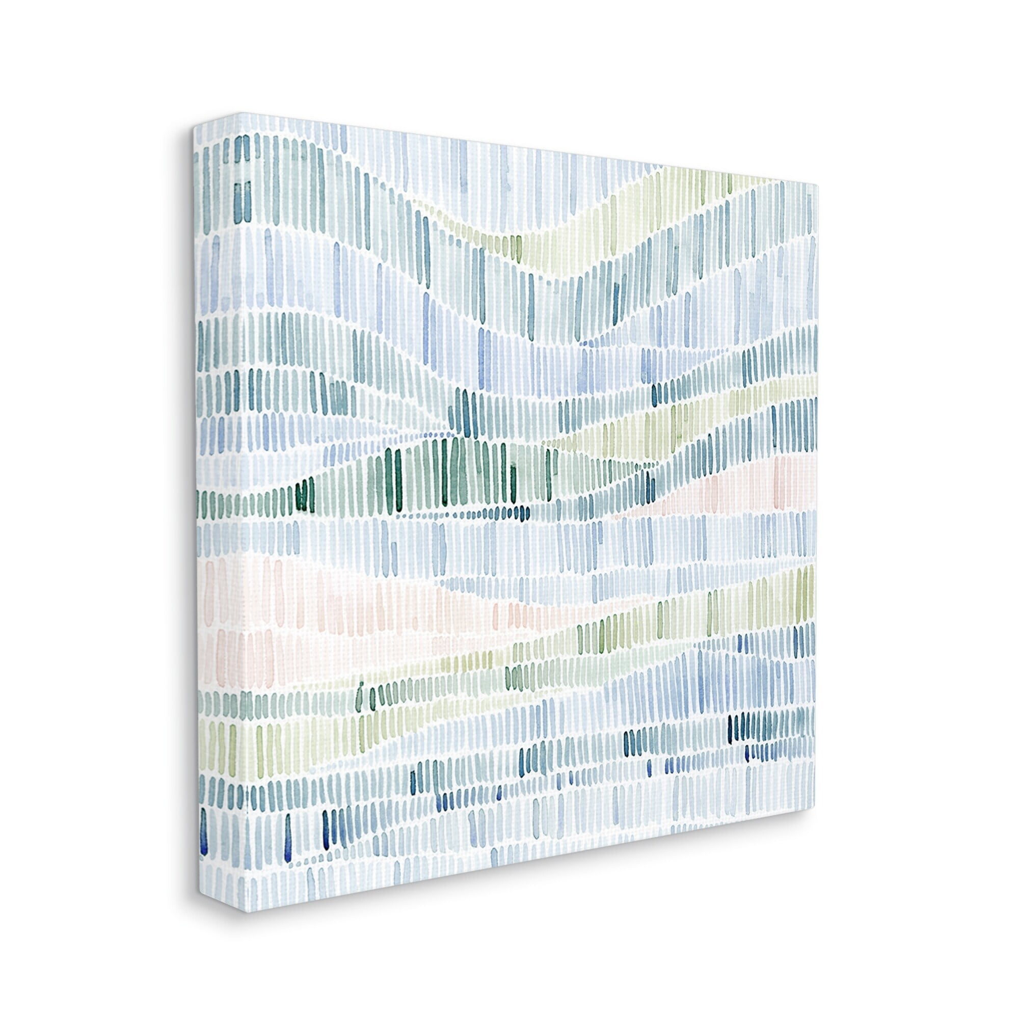 Stupell Industries Abstract Layered Waves Striped Blue Green Beige Pattern, 30 x 30,Design by Grace Popp