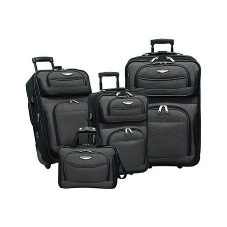 Travel Select Amsterdam Expandable Rolling Upright Luggage, Gray, 4-Piece Set (B00063AJ84)