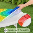 thumbnail image 5 of Colorful Tie Dye Wave Pattern Round Fitted Tablecloth with Elastic Edge,Dining Table Cover Waterproof,Outdoor Round Tablecloth for Camping,Dining,Indoor and Outdoor, 5 of 7