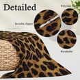 thumbnail image 3 of Leopard Long Body Pillow Covers, Brown Vintage Leopard Print Soft Breathable Throw Pillow Cases with Invisible Zipper, Decorative Pillowcase Pillows Protectors for Sofa Bed Couch 20"x60", 3 of 9