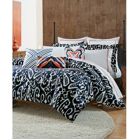 Trina Turk 3 Piece Indigo Ikat Queen Comforter Set Machine Washable White Blue Walmart Canada